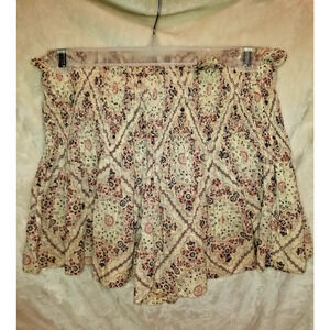 Etoile Isabel Marant Mini Shorts Womens 1 Tan Print Ruffled Layered Good Conditi